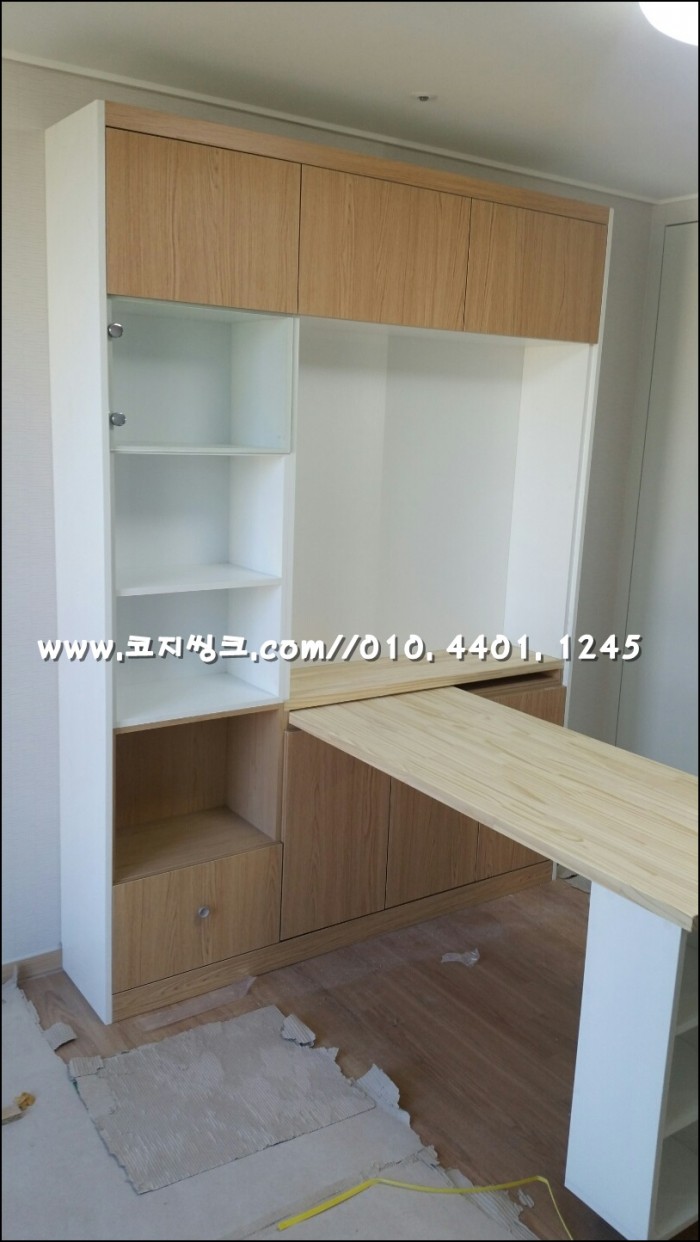 고양시 삼송 스타클래스 새아파트 책장 책상 붙박이장 토탈시공후기 시공 이미지 2